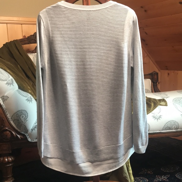 Ribbed Grey Sweater - Picture 3 of 11